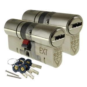 Two Yale three star high sercurity euro cylinder fitted locksmith Quorn
